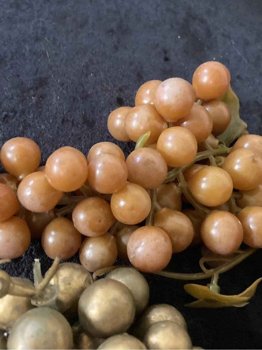 Decorative Grape Clusters Bowl Filler 70s Fake Fruit Accents Vintage